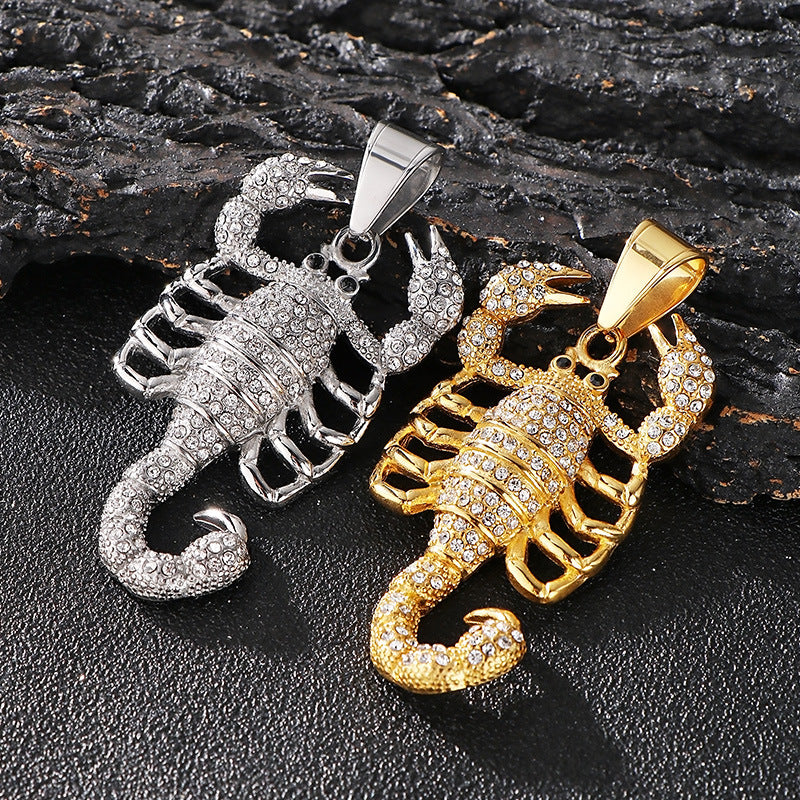 Planderful Everyday Genie Zircon HipHop Scorpion Pendant Men