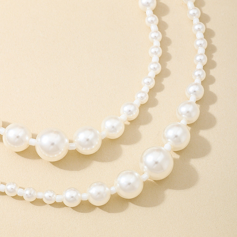 Planderful Vienna Verve Necklace – Elegant Double-Layer Pearl Design