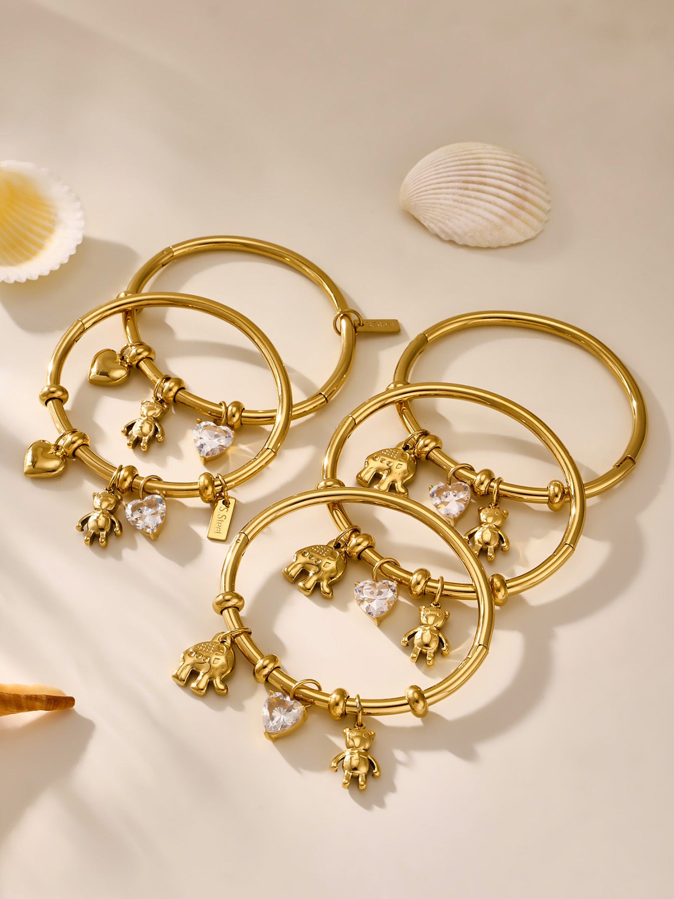 Planderful Geometric Bracelet Stainless Steel Gold Plated