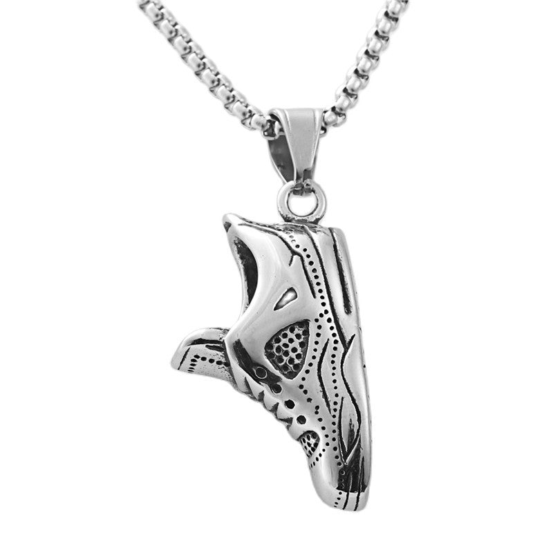 Personalized Punk Titanium Steel Sports Pendant Necklace for Men - Retro Trendy Fitness Jewelry