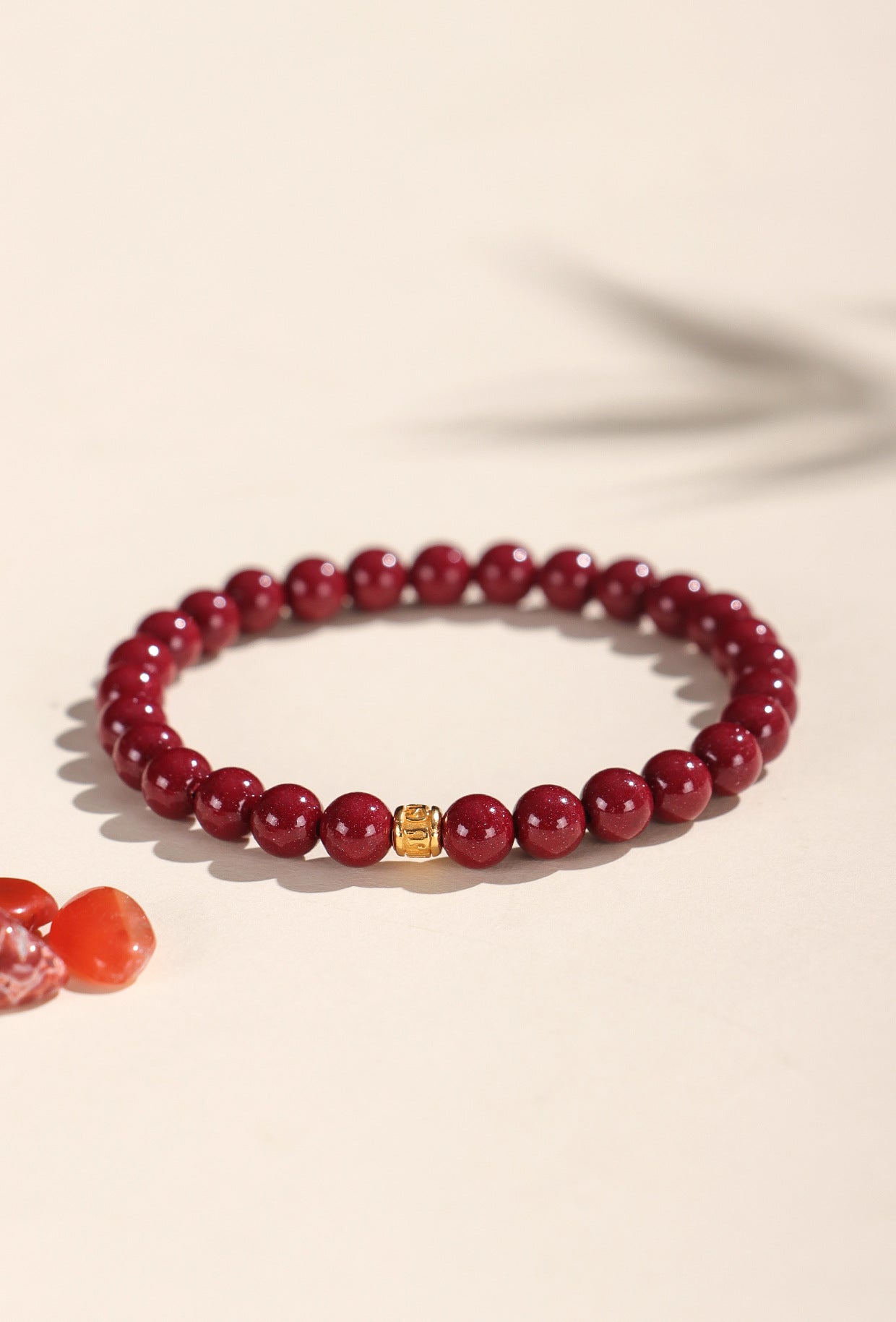 Planderful Fortune's Favor Bracelet – Unique Cinnabar and Jade Design