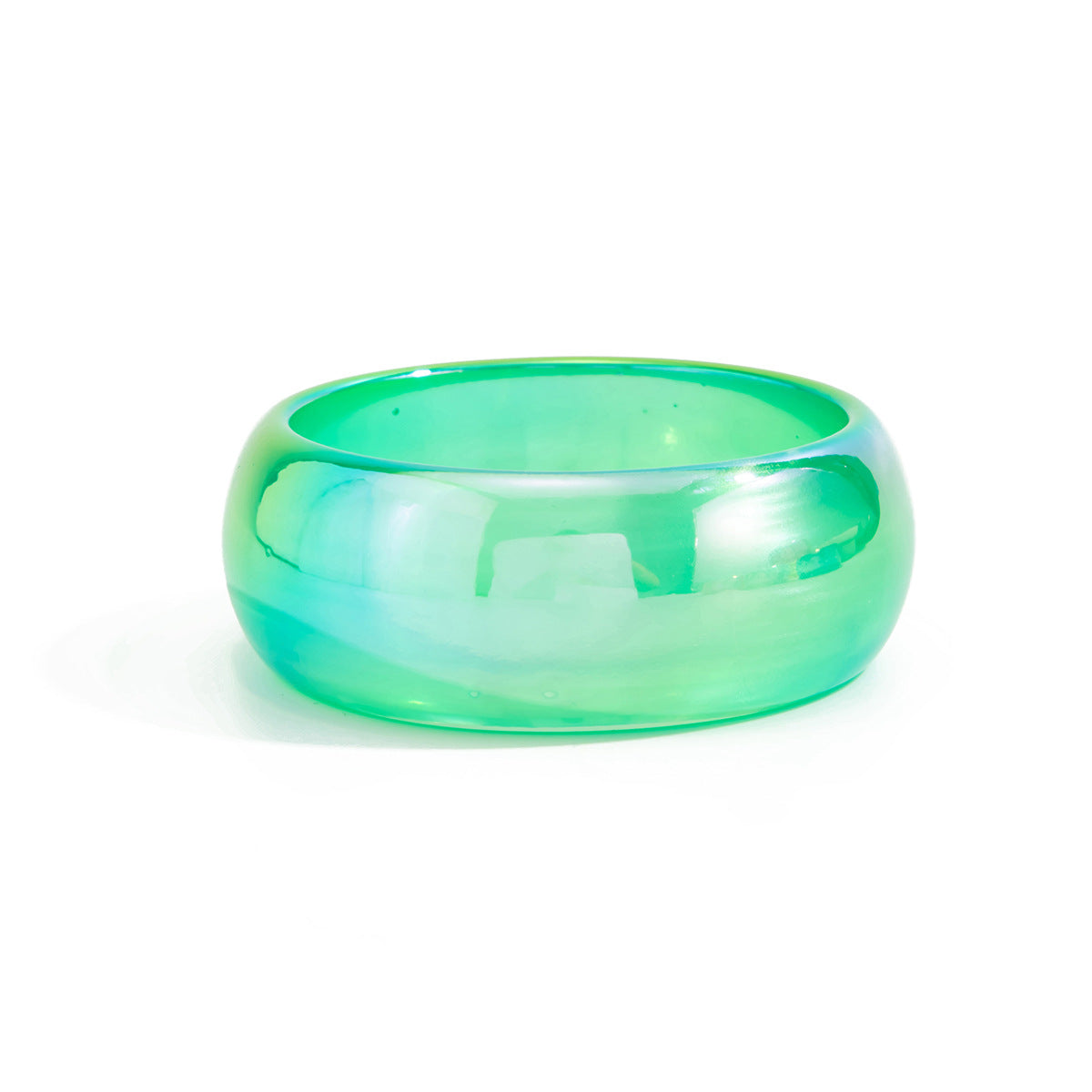 Planderful Vienna Verve Pearlescent Resin Bracelet for Trendsetters Wide Geometric Statement Jewelry