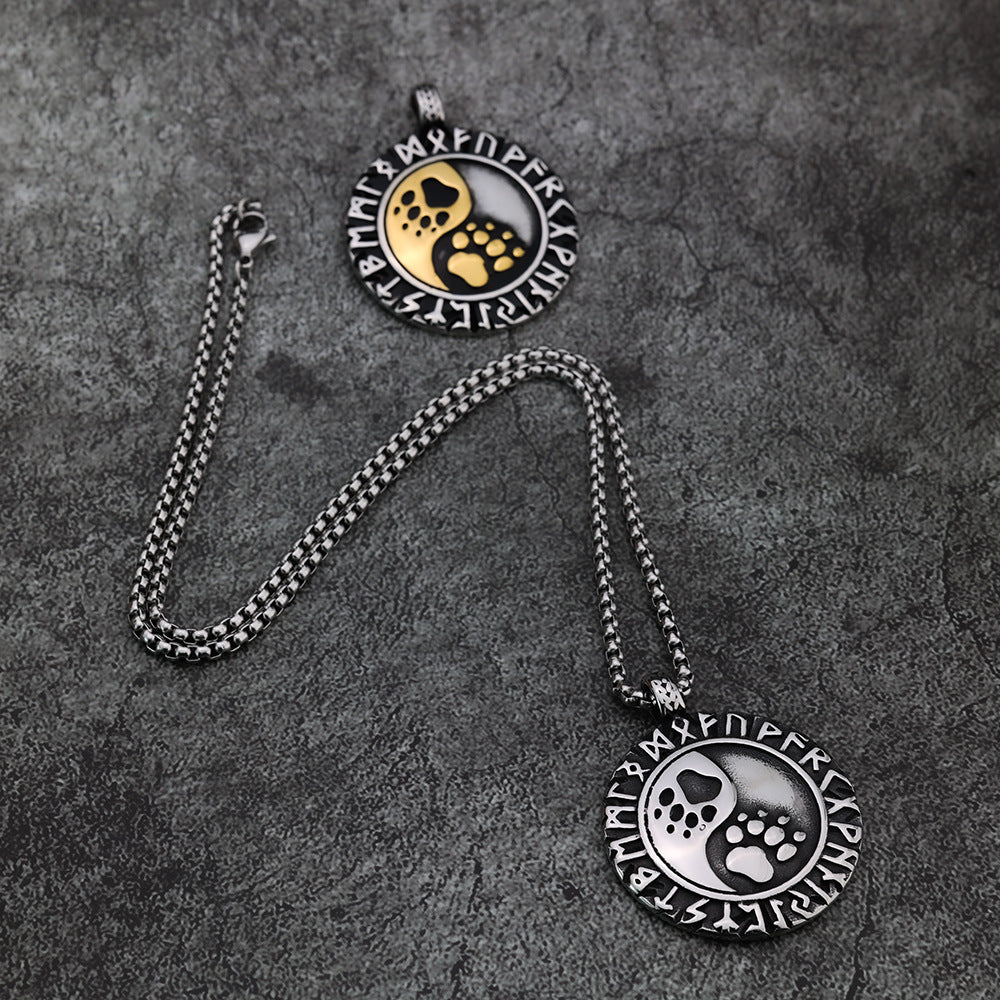 Viking Animal Stainless Steel Men's Pendant Necklace