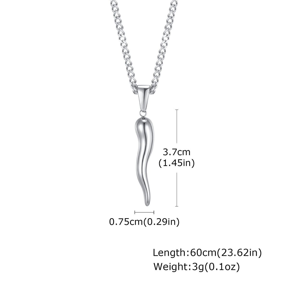 Black Stainless Steel Necklace for Men