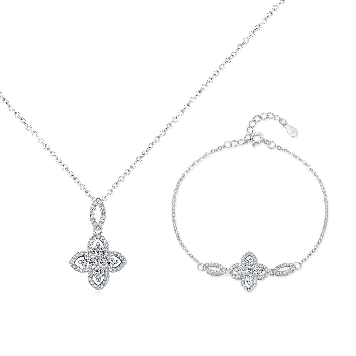 925 Sterling Silver Vintage Floral Bracelet