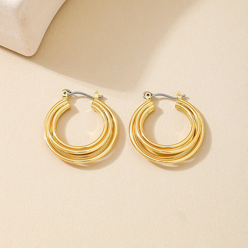 Planderful Vienna Verve Earrings – Fashionable Multi-Layer Design