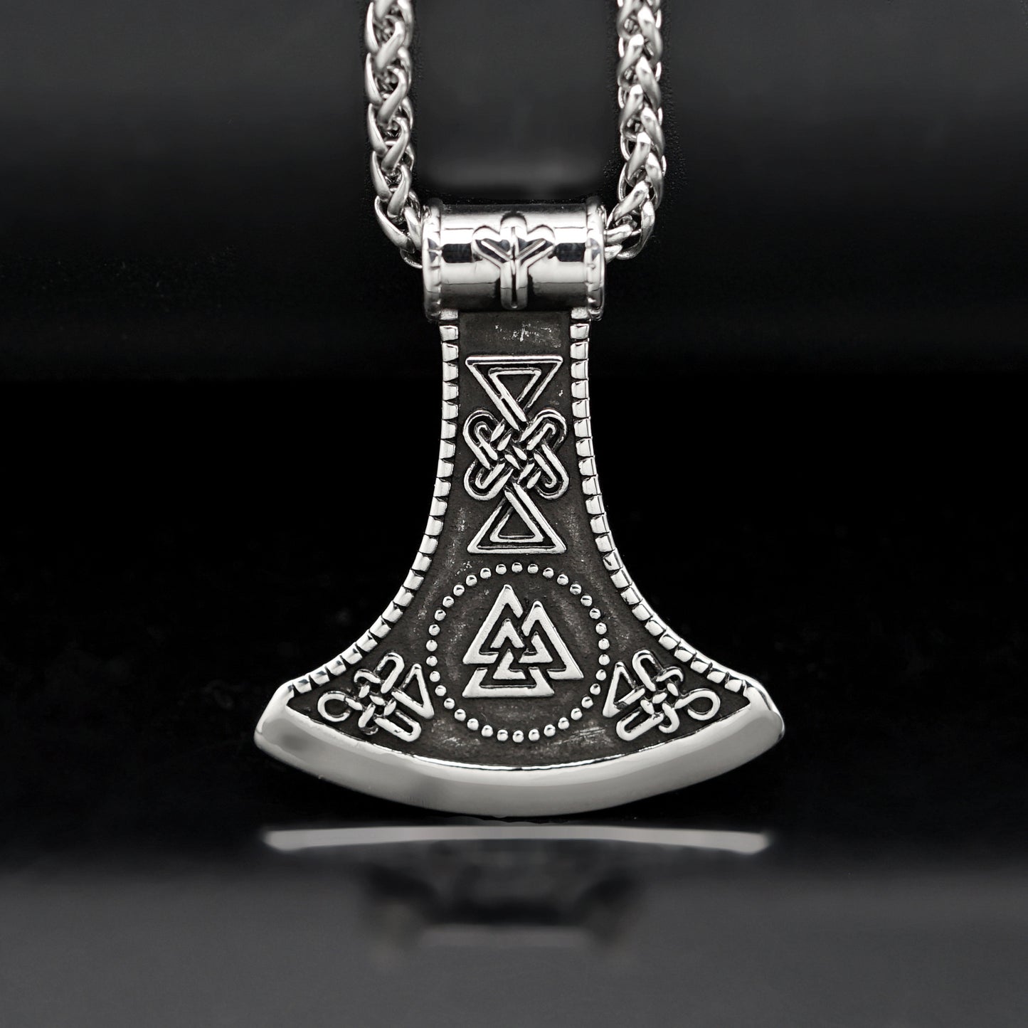 Steel Necklace - Vintage Viking Celtic Knot Pendant For Men