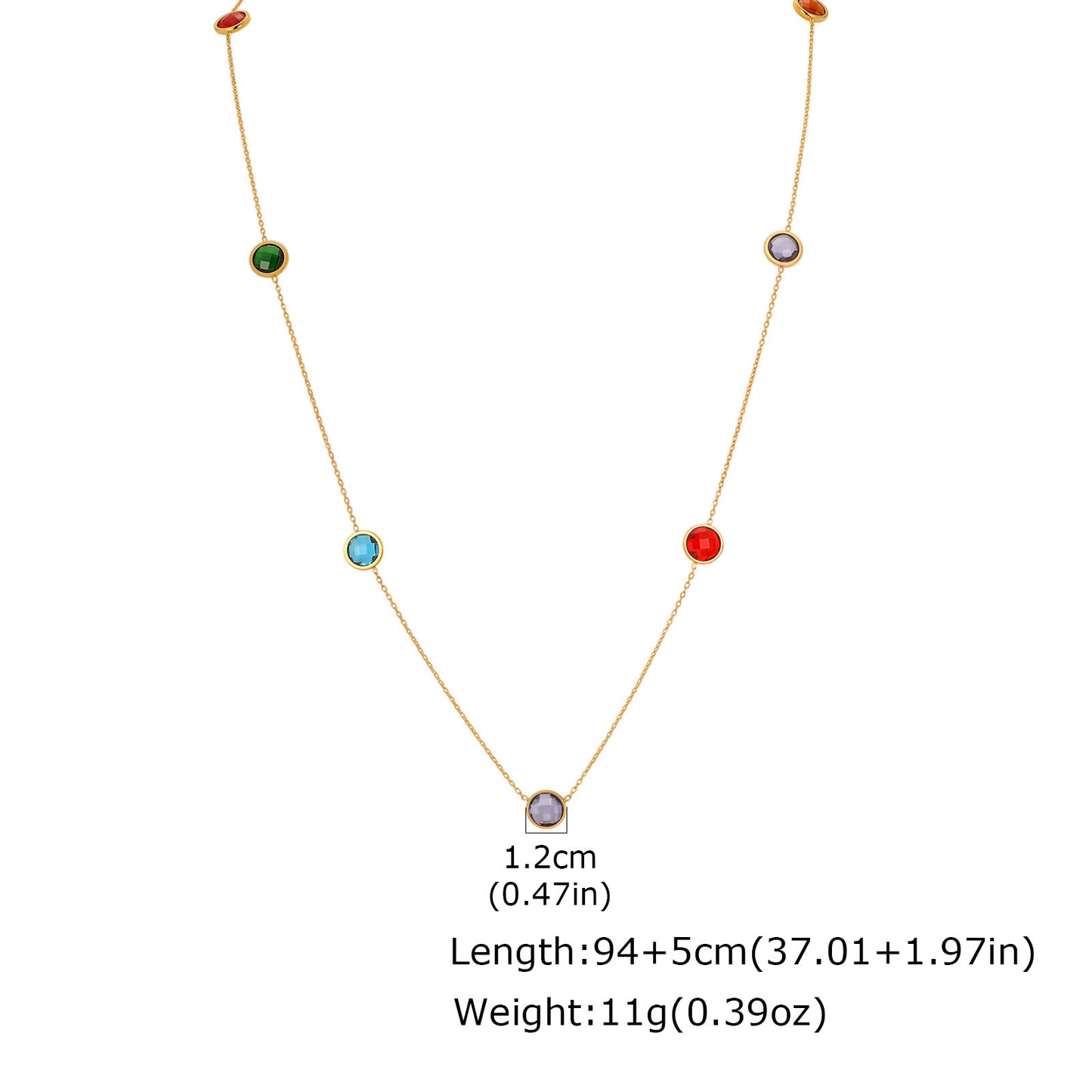 Sugar Cube Dopamine Super Flash Necklace Titanium Steel Water Droplet Geometric Design