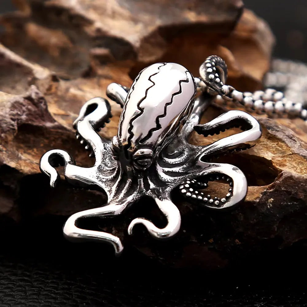 Vintage Octopus Stainless Steel Men's Ring