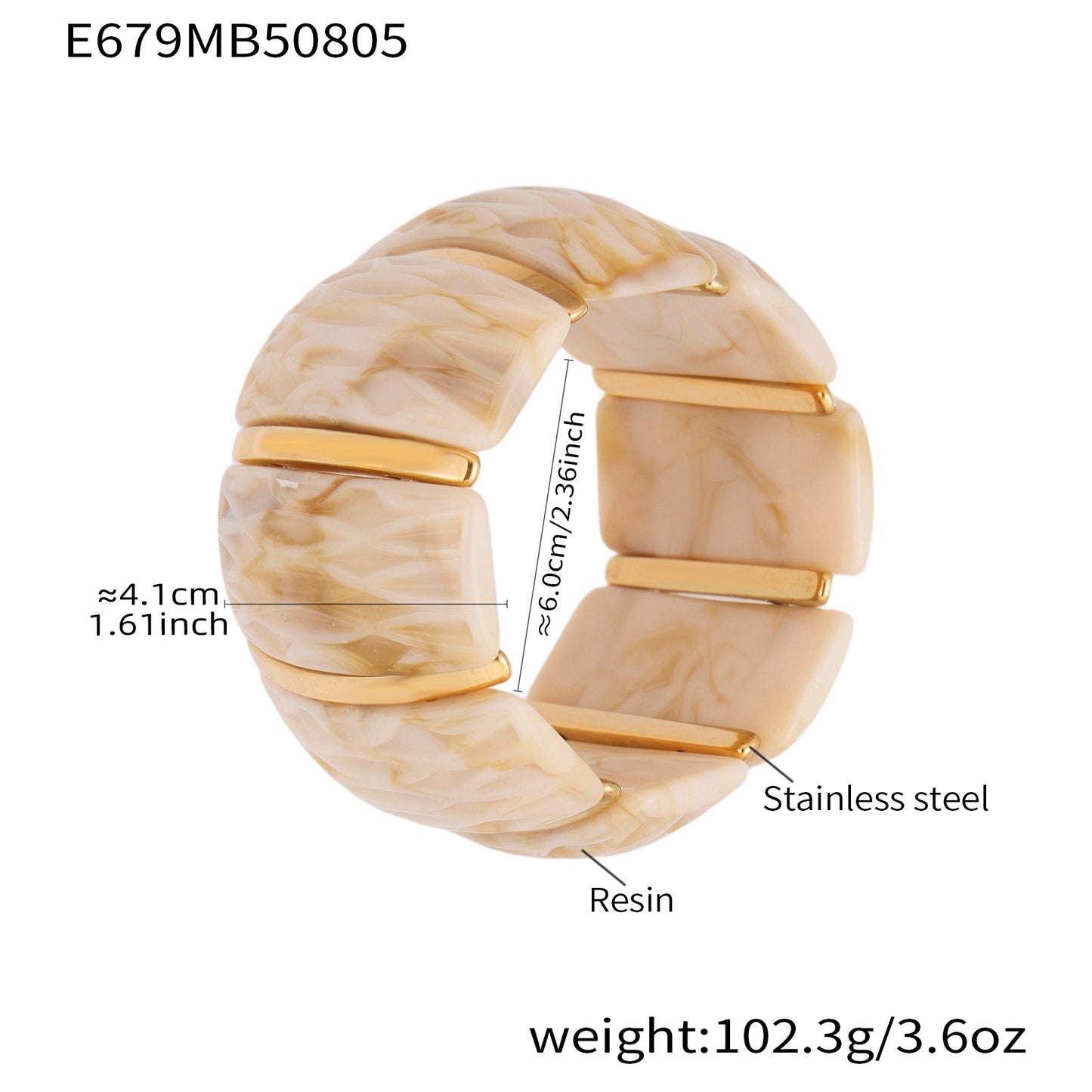 Planderful Resin Elastic Bracelet Eco Multicolor Women