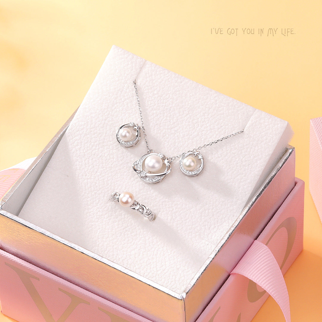 S925 Sterling Silver Planet Necklace
