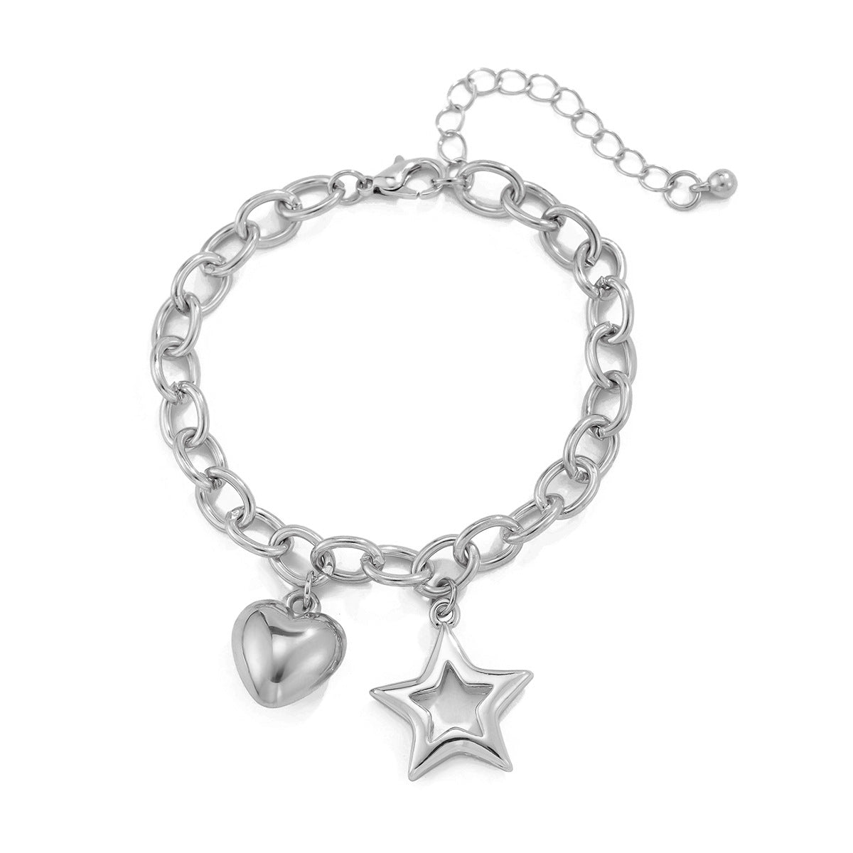 Planderful Vienna Verve Heart Pendant Bracelet For Women Versatile Star Love Charm Jewelry