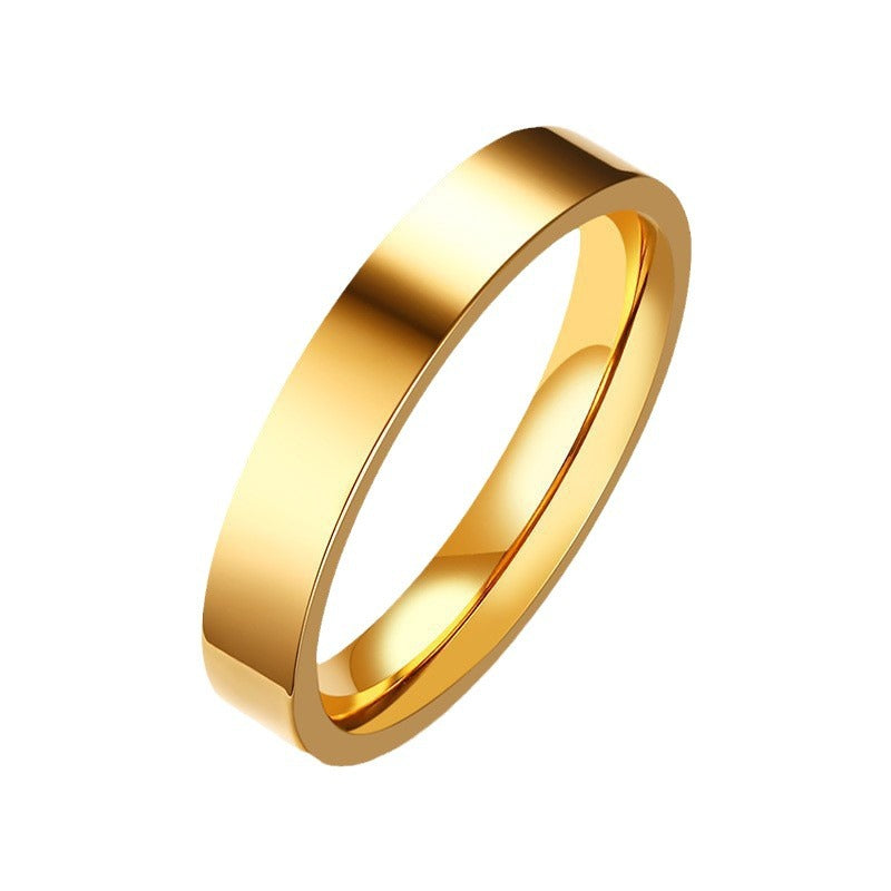 Wholesale Jewelry Simple Glossy Stainless Steel Ring