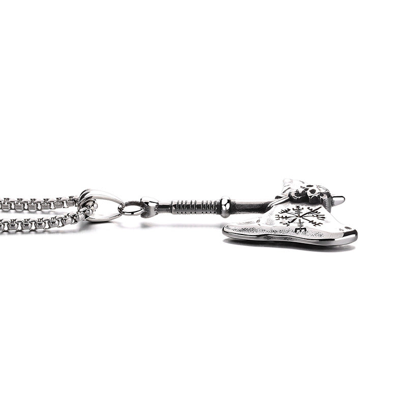 Steel Necklace – Vintage Nordic Viking Tomahawk Necklace
