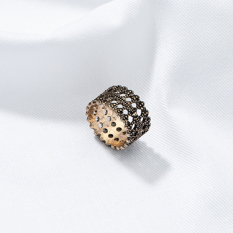 Hollow Cross-Border Retro Metal Ring - Vienna Verve Collection