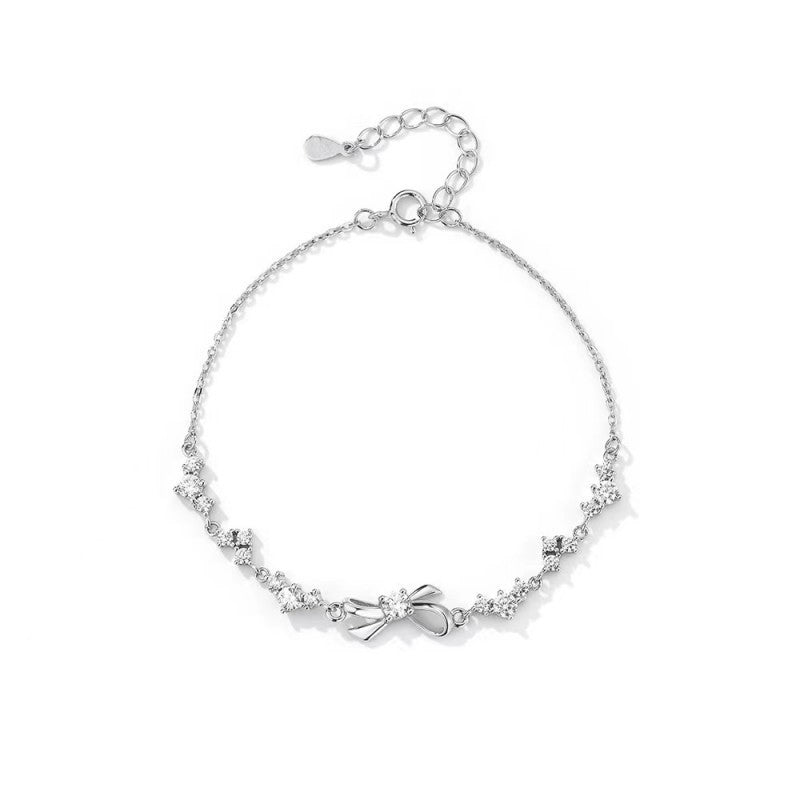 Shiny Zircon 925 Sterling Silver Women's Bracelet