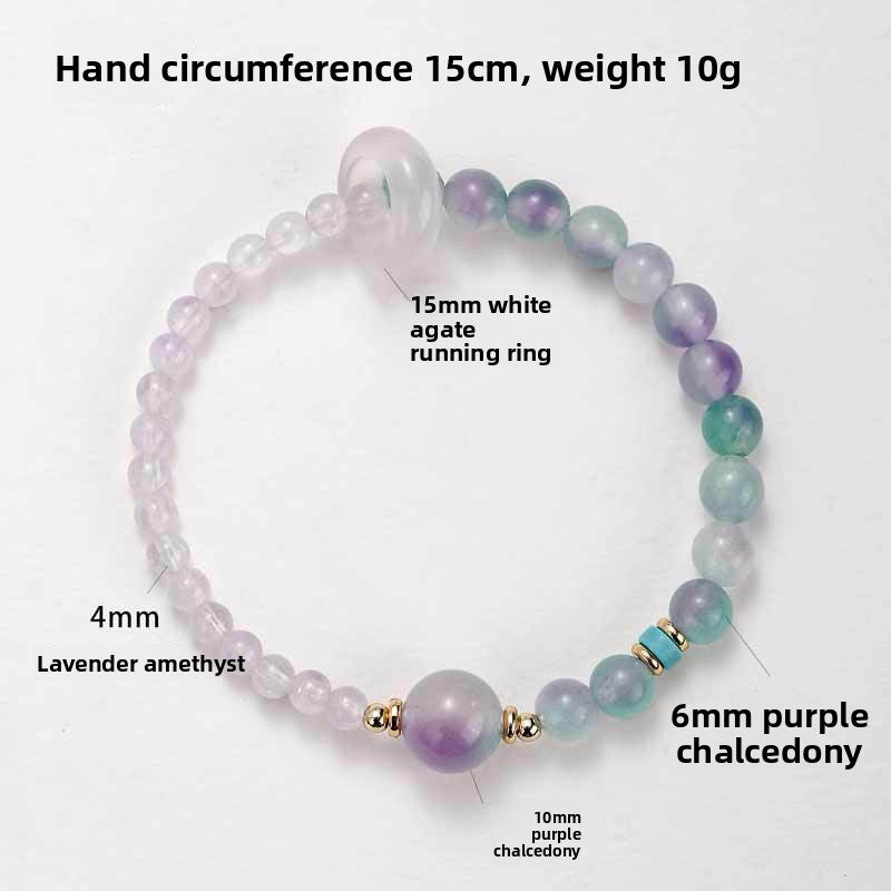 Chalcedony Agate Jadeite Bracelet