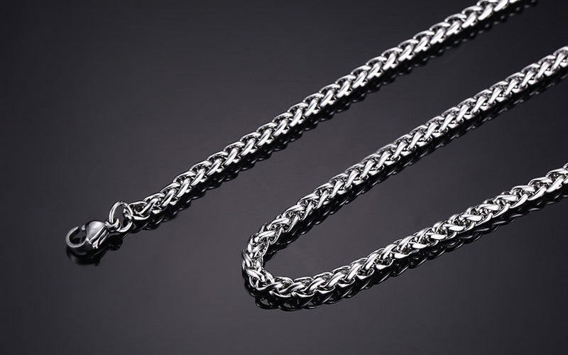 Thick Chain Men's Necklace Stainless Steel Flower Basket Chain