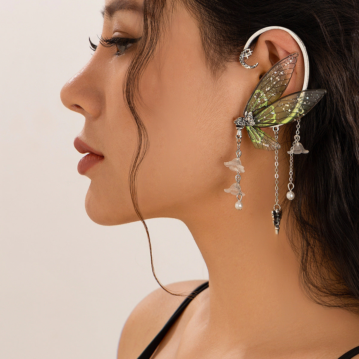 Planderful Elf Ear Earrings Butterfly Outline Wing Statement Jewelry For Women Travelers Vienna Verve