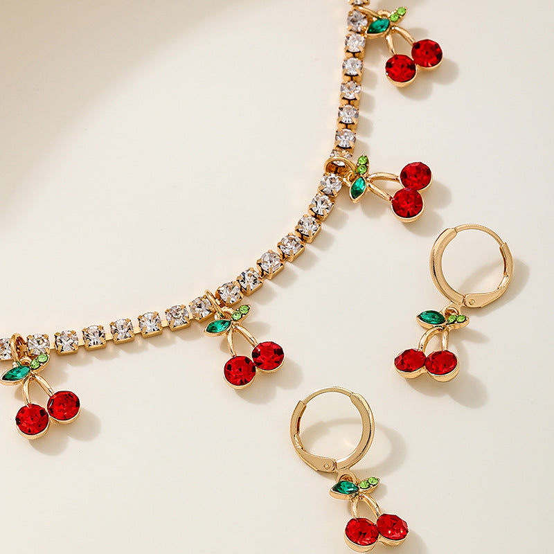 Planderful Vienna Verve Cherry Jewelry Set for Fashion Lovers