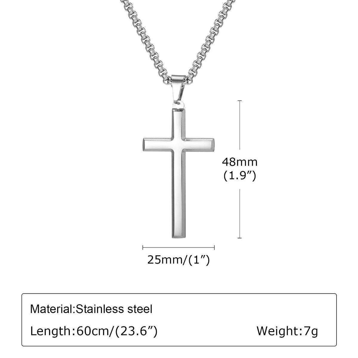 Cross Stainless Steel Necklace for Men
