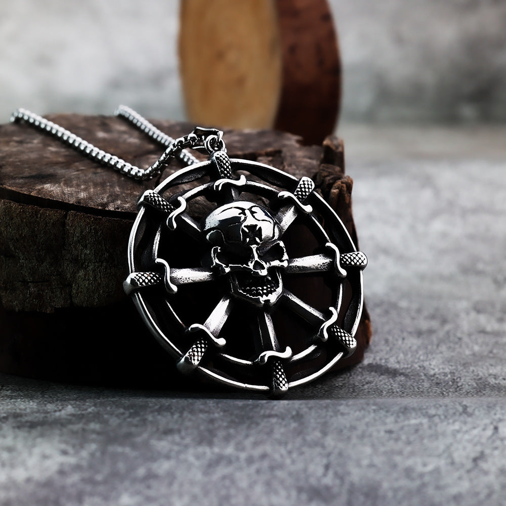 Cross-Border Nordic Viking Pendant Skull Rudder Jewelry