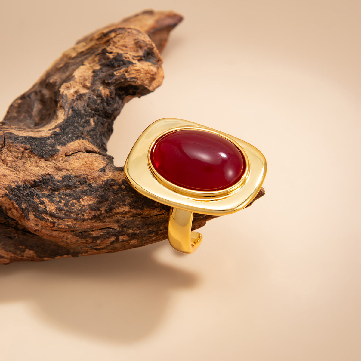 Geometric Resin Ring Open Irregular Square Design Vienna Verve By Planderful Collection For Fashion Forward Women