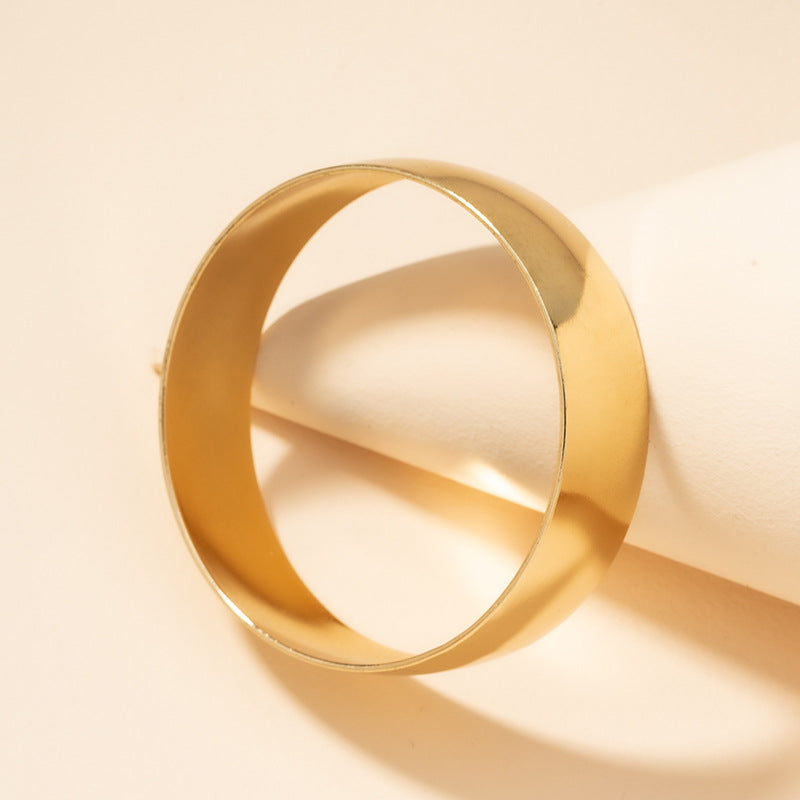 Exaggerated Metal Bracelet with Cross-Border Charm