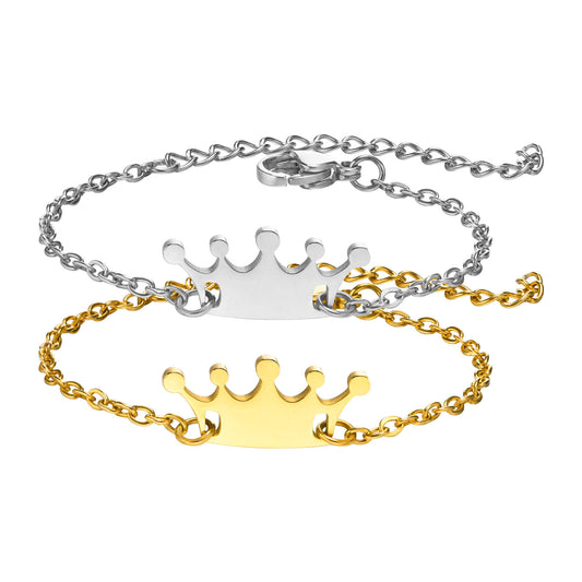 Titanium Steel Crown Bracelet Women's Fashion Accessories