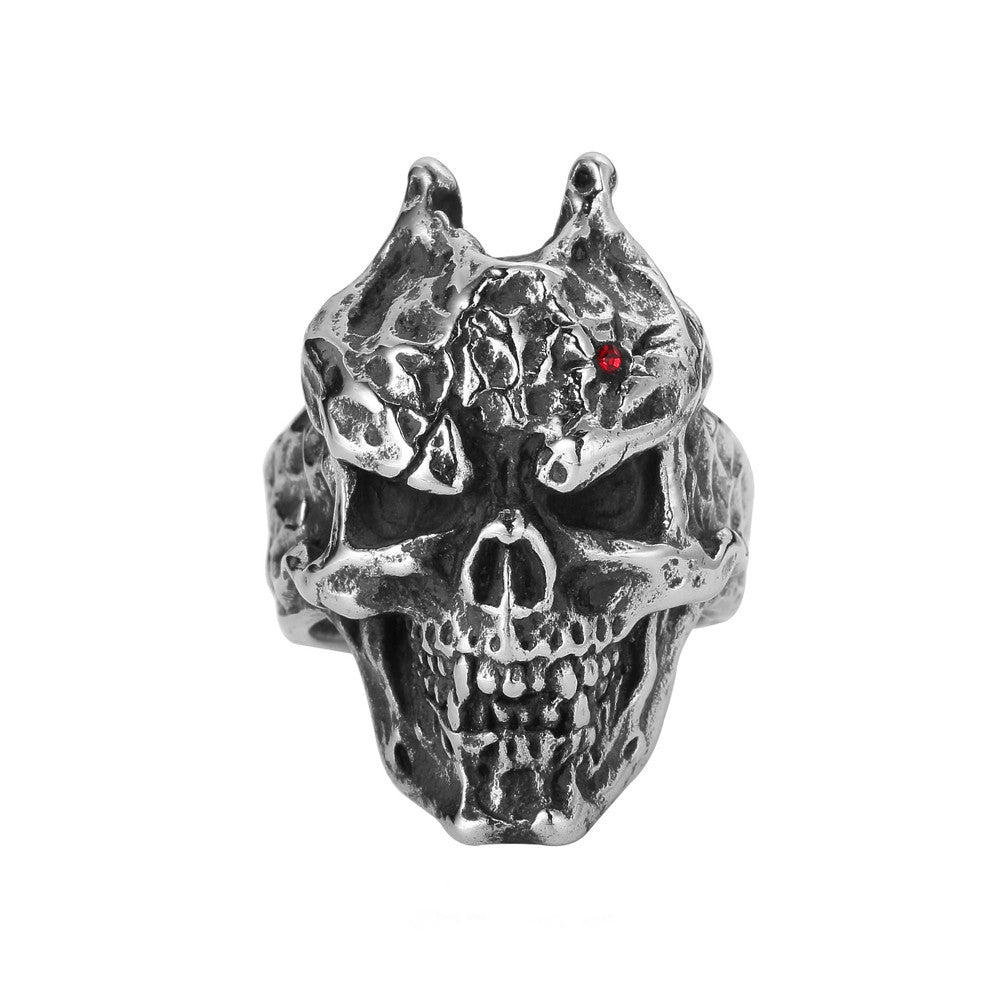 Masked Skull Titanium Steel Ring