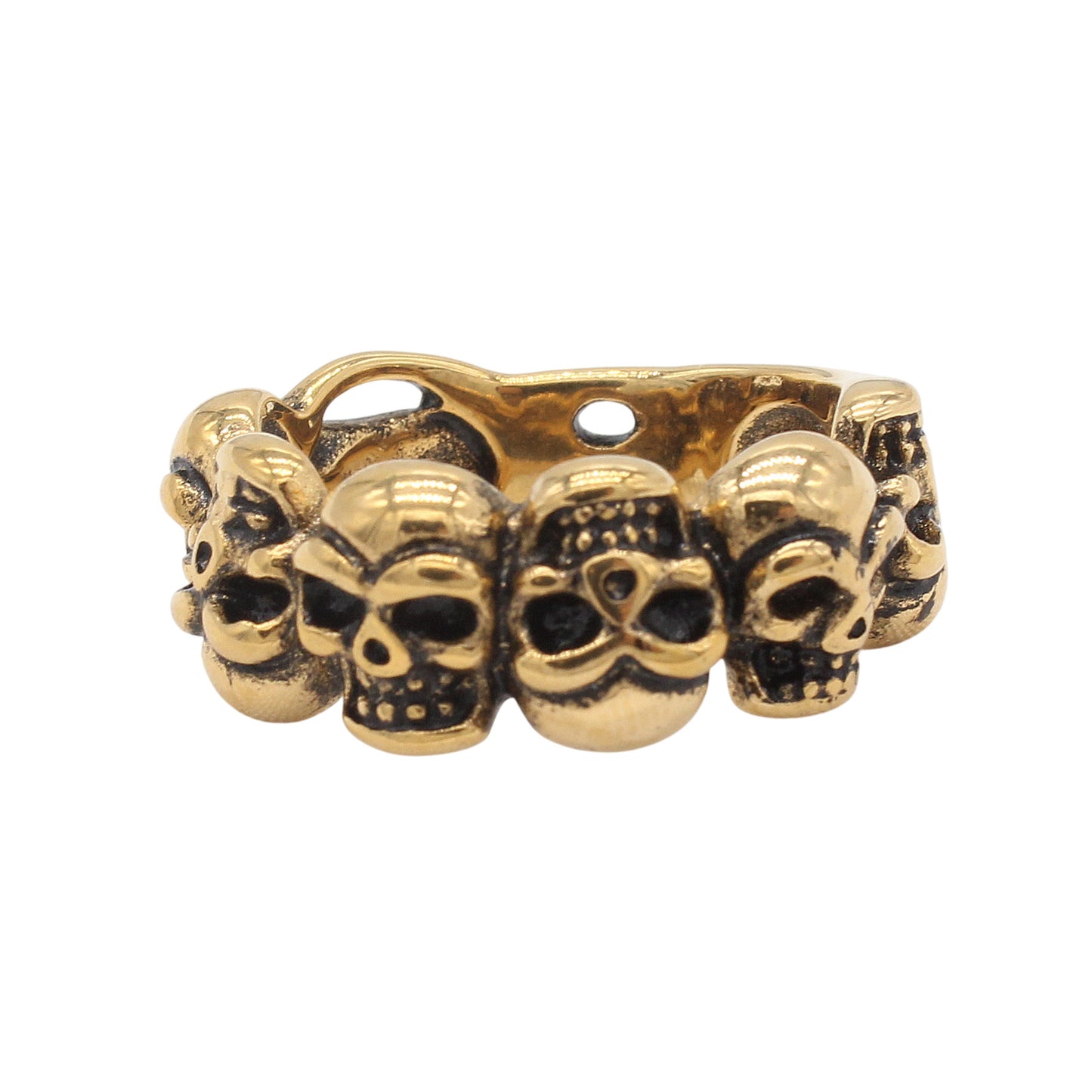 Planderful Jewelry Vintage Skull Ring For Men In Titanium Steel European American Style