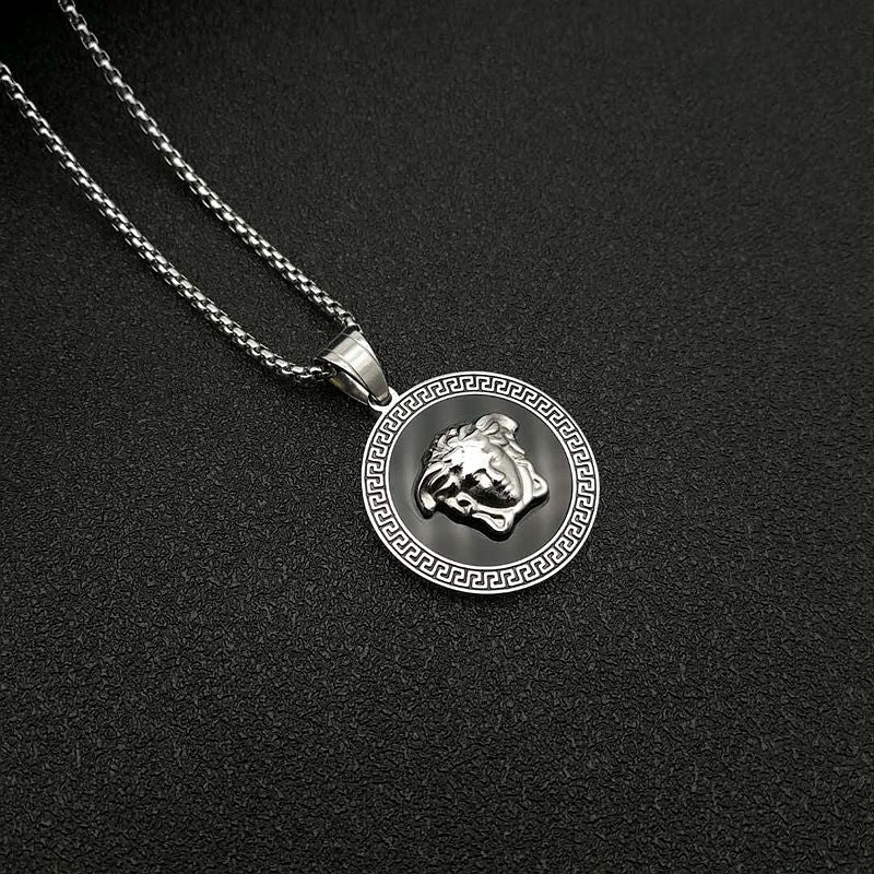 Planderful Everyday Genie Steel Necklace Greek Mythology Couples Pendant For Men And Women Hip Hop Style Unisex Gift