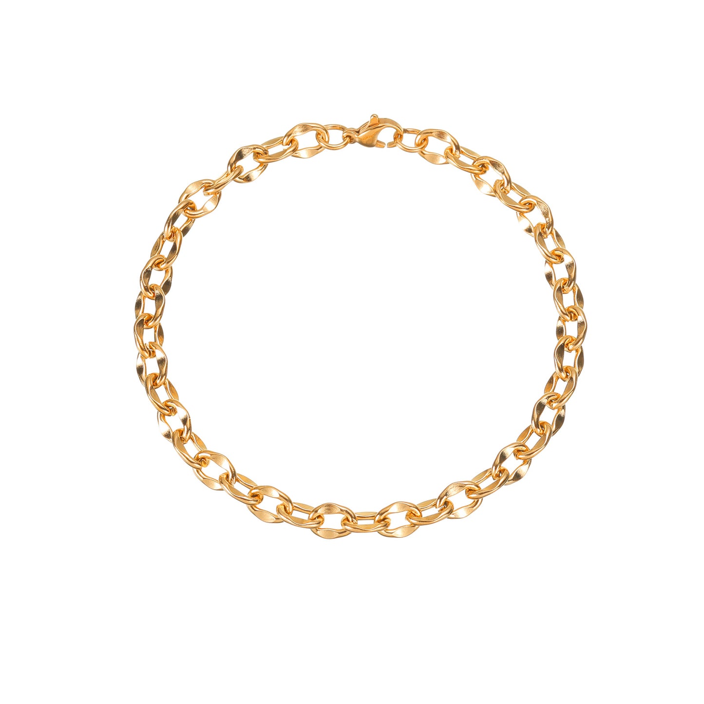 Planderful Everyday Genie Cuban Chain Bracelet Titanium Steel Twist Unisex Durable Jewelry