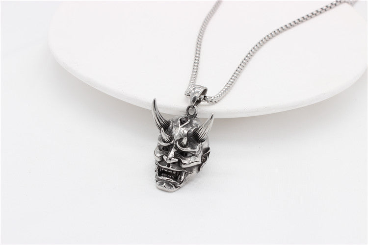 Prajna Skull Titanium Steel Pendant Necklace