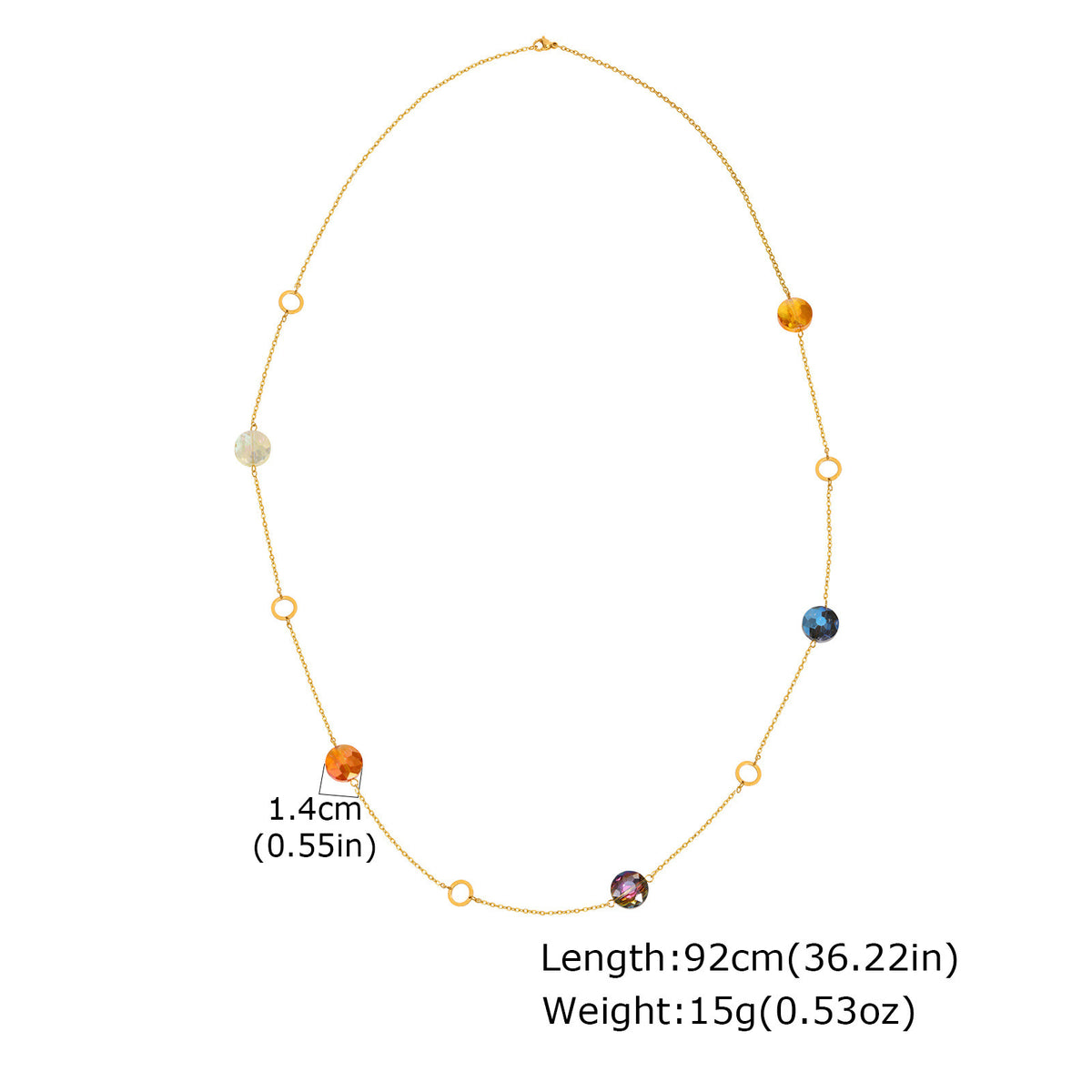 Stainless Steel Women's Style Imitation Pearl Heart Shape Stackable Necklace Gold