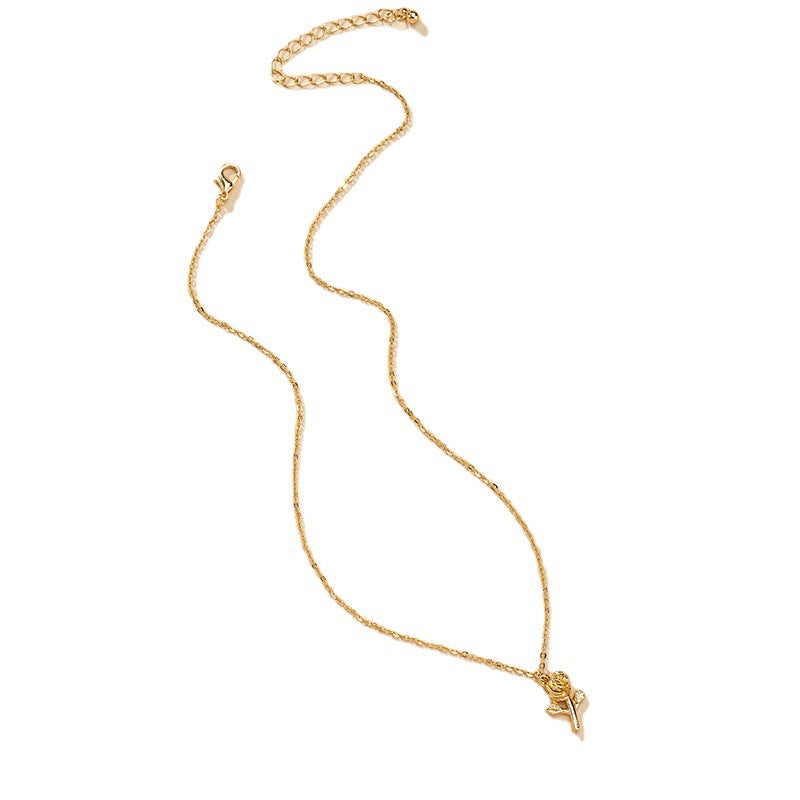 Rose Necklace Wholesale - Trendy Alloy Neck Ornament from Vienna Verve Collection