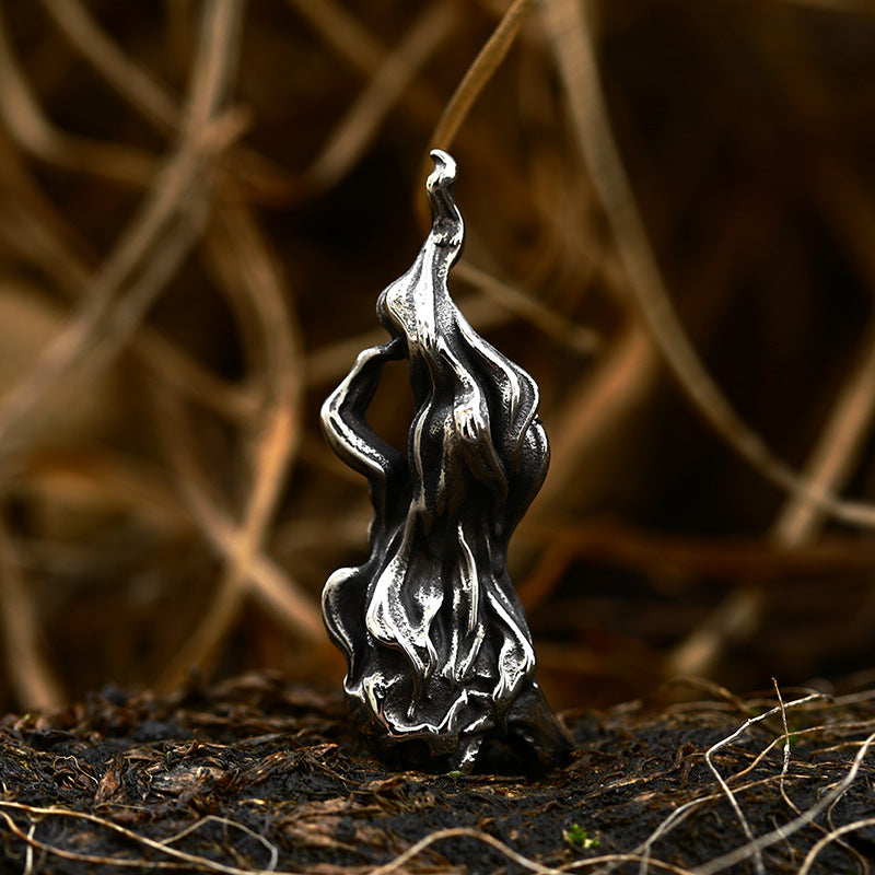 Bold Gothic Skull Titanium Steel Pendant - Retro Men's Ghost Head Jewelry