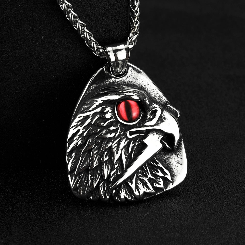 European and American Retro Men's Jewelry Eagle Pendant Necklace
