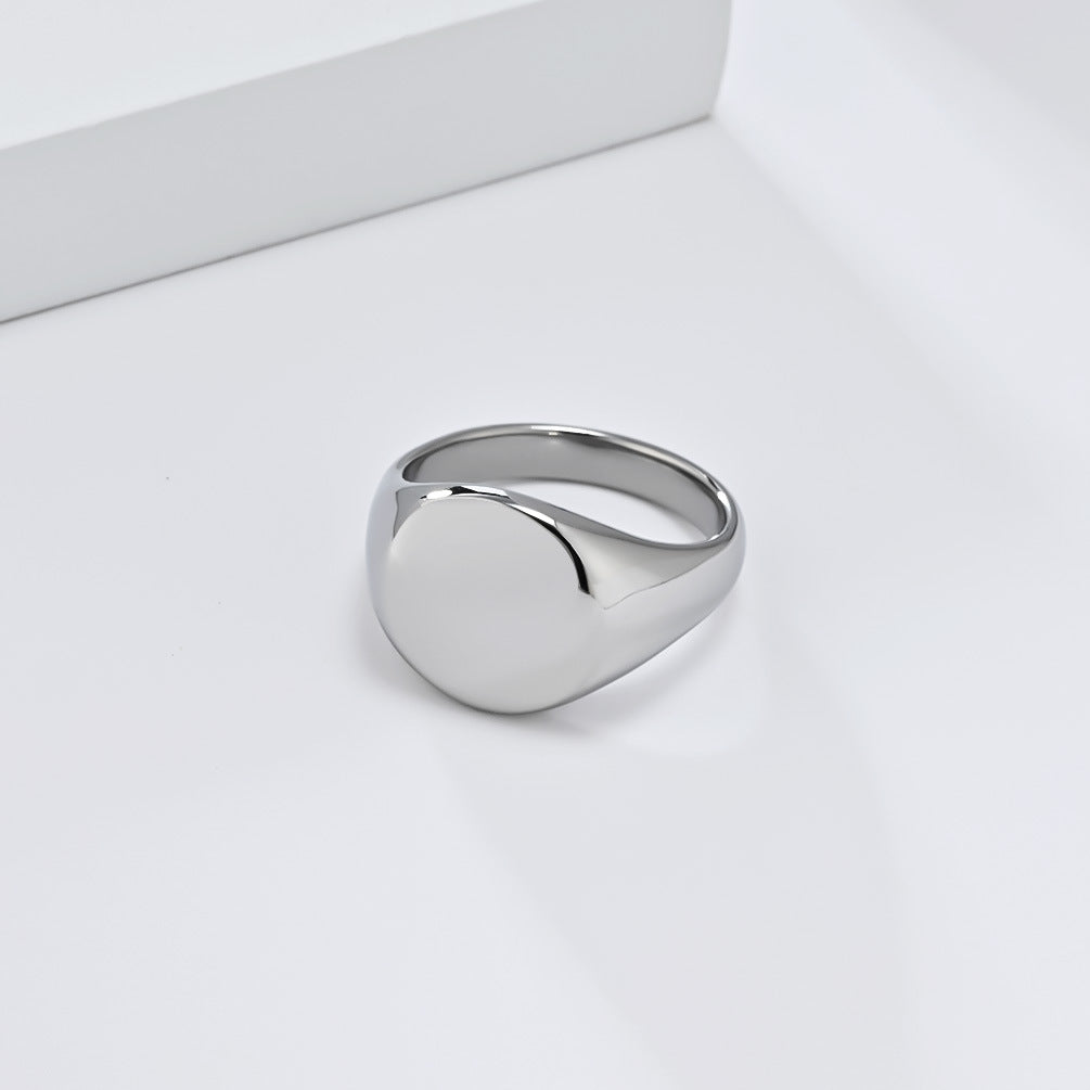 European And American Personalized Light Luxury Titanium Steel Ring For Men And Women