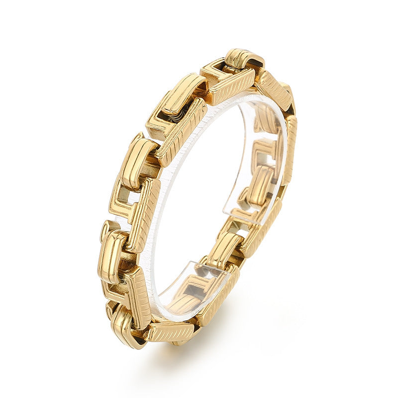 Planderful Custom Openback Chain Titanium Men Bracelet