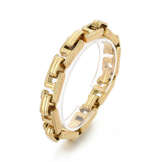 Planderful Custom Openback Chain Titanium Men Bracelet