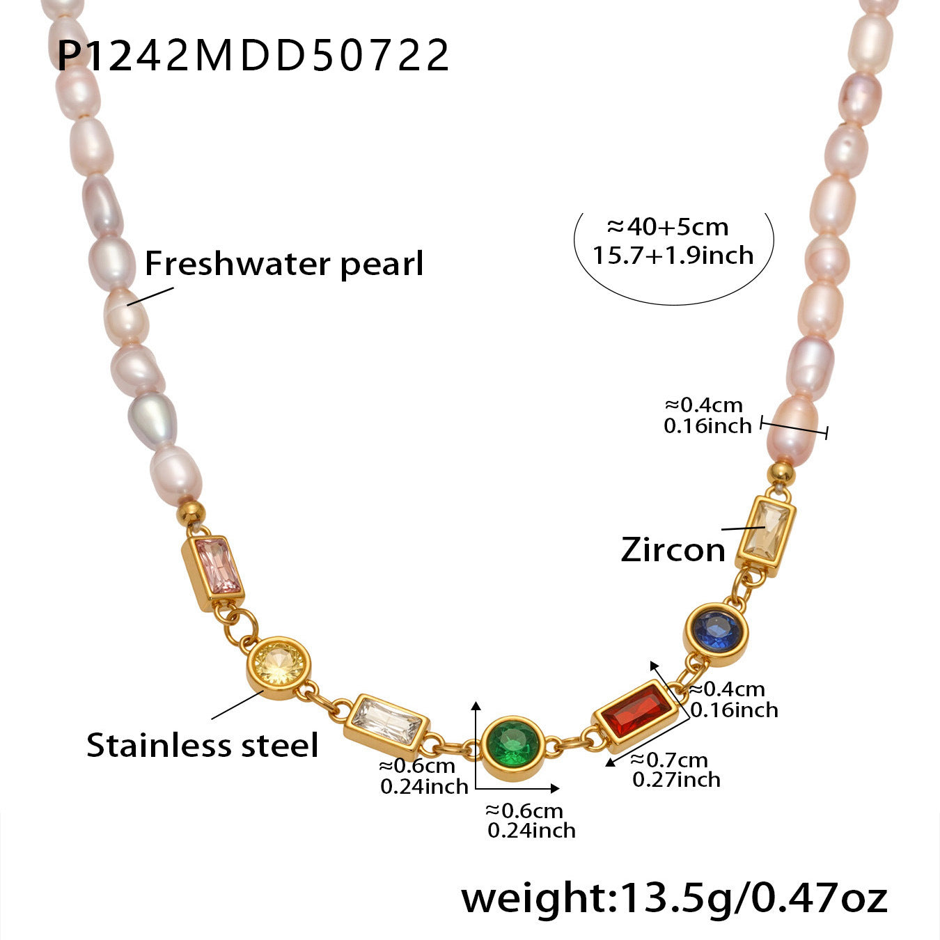 Planderful Everyday Genie Cross Collarbone Necklace Zircon