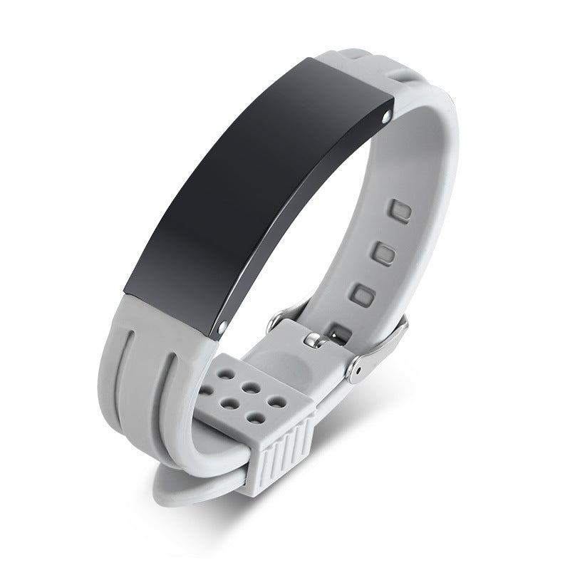 European And American Sports Curved Brand Bracelet Men's Personality