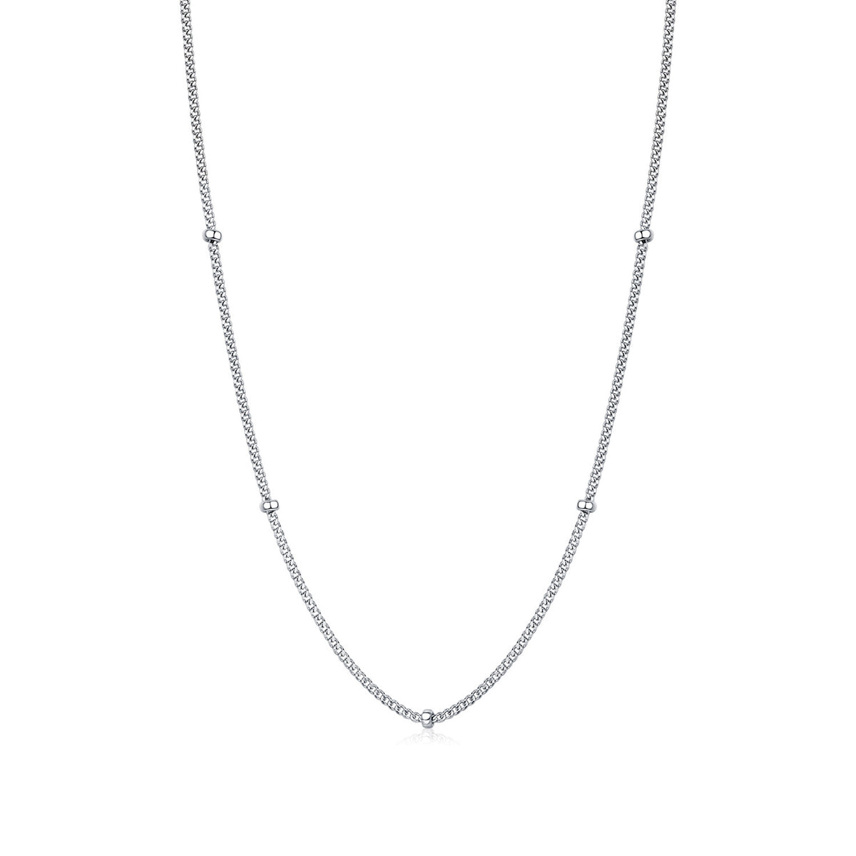 925 Sterling Silver Beaded Necklace