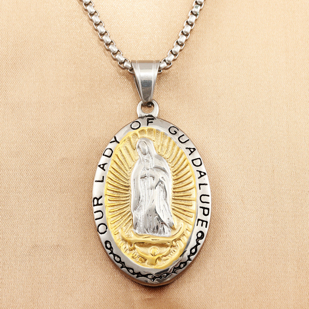 European And American Stainless Steel Portrait Pendant