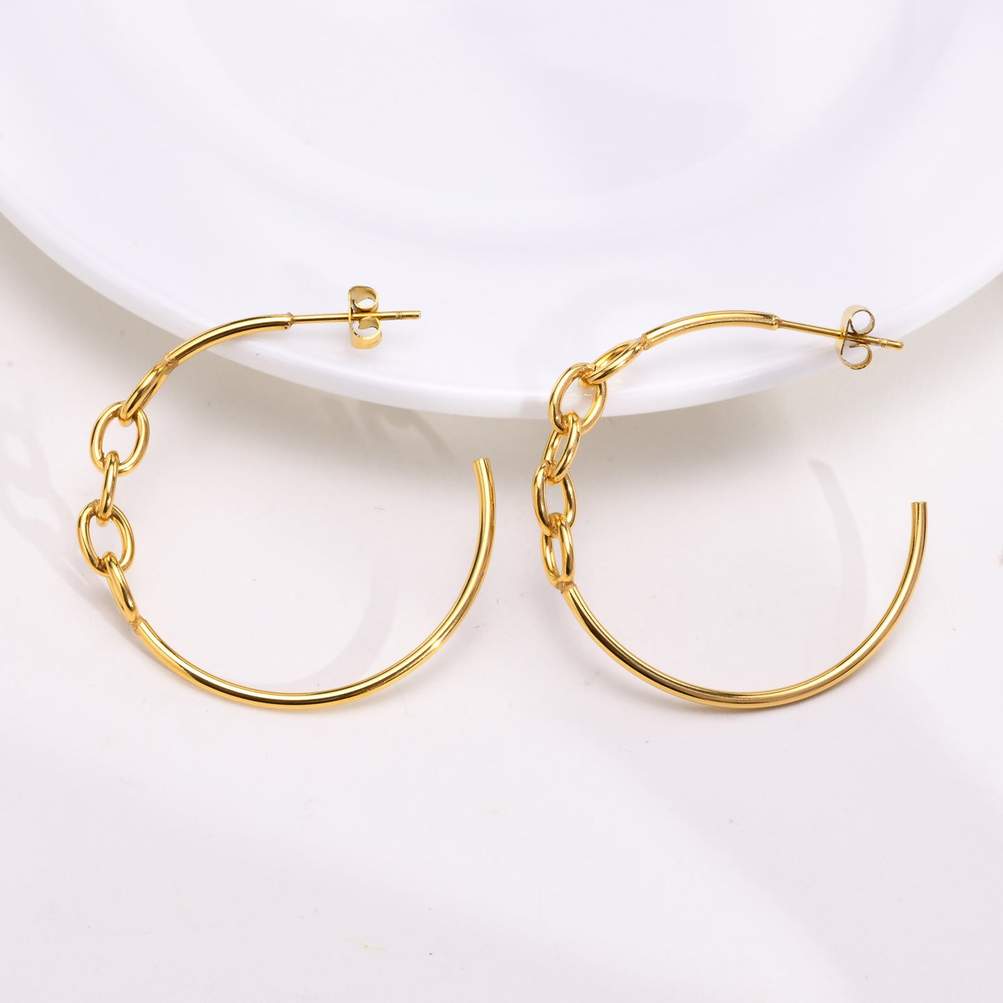 Simple Personalized Earrings Gold Women's Fashion Jewelry
