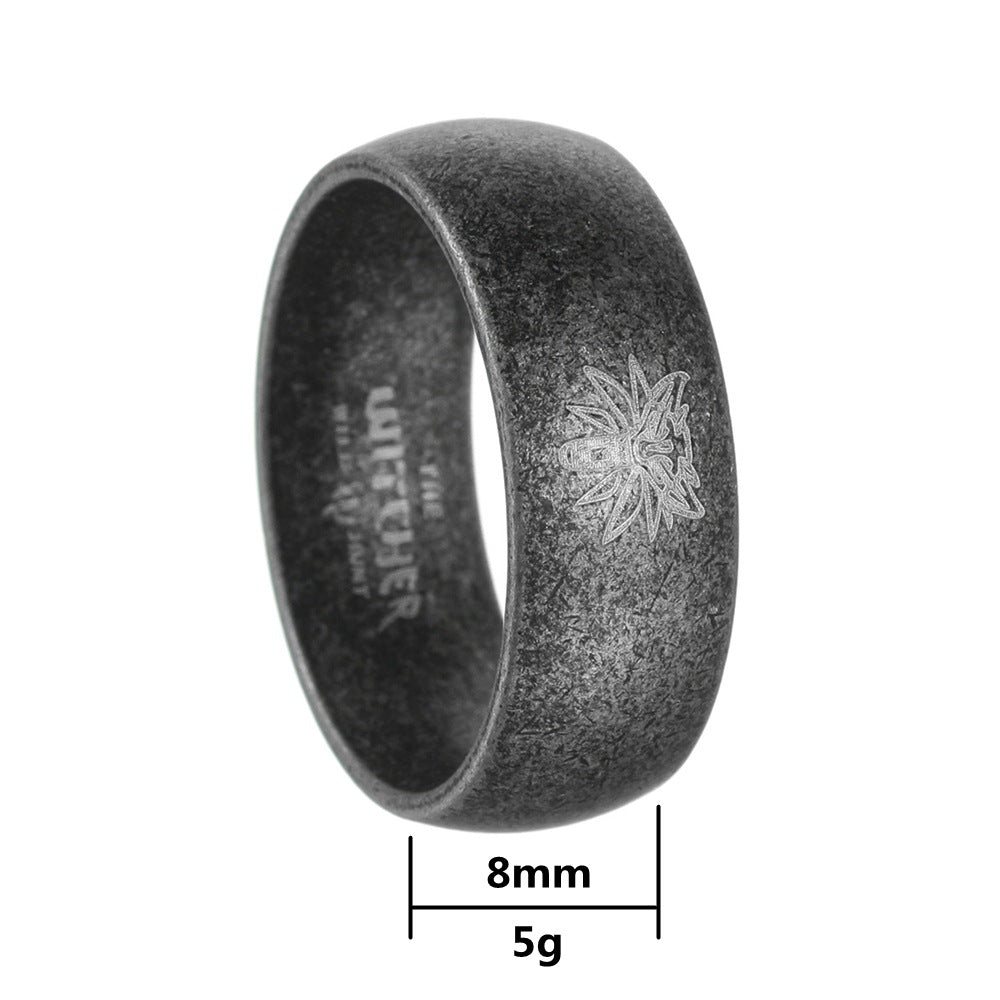 Planderful The Witcher Wolf Head Stainless Steel Ring For Men And Unisex Protection
