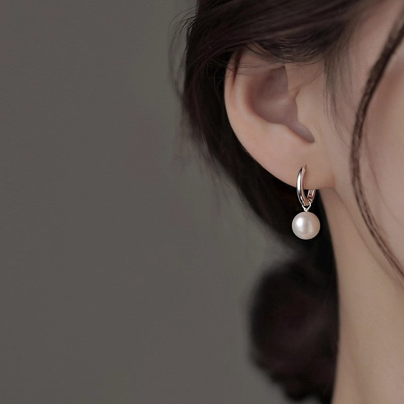 Planderful 925 Sterling Silver Pearl Stud Earrings Everyday Genie For Women Luxury Gift