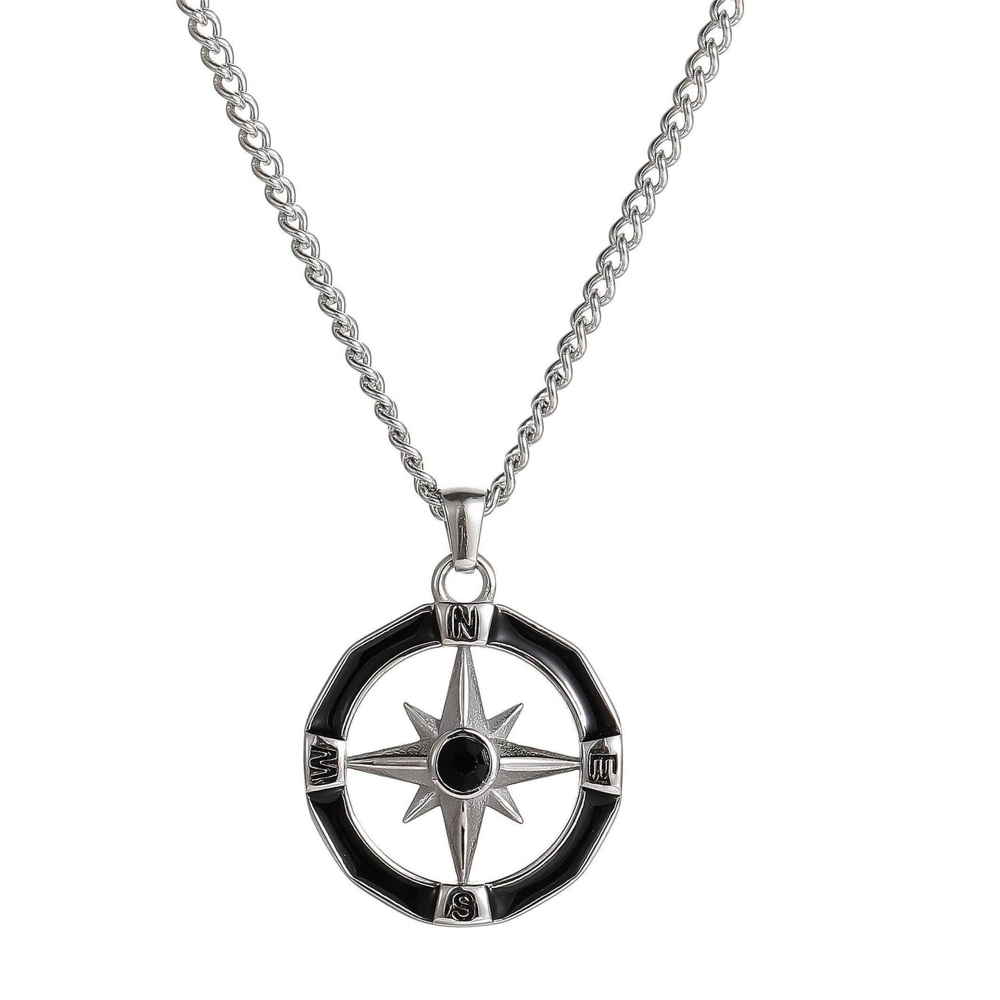 Planderful Compass Necklace For Boys Premium Titanium Steel Hexagram Pendant Everyday Genie