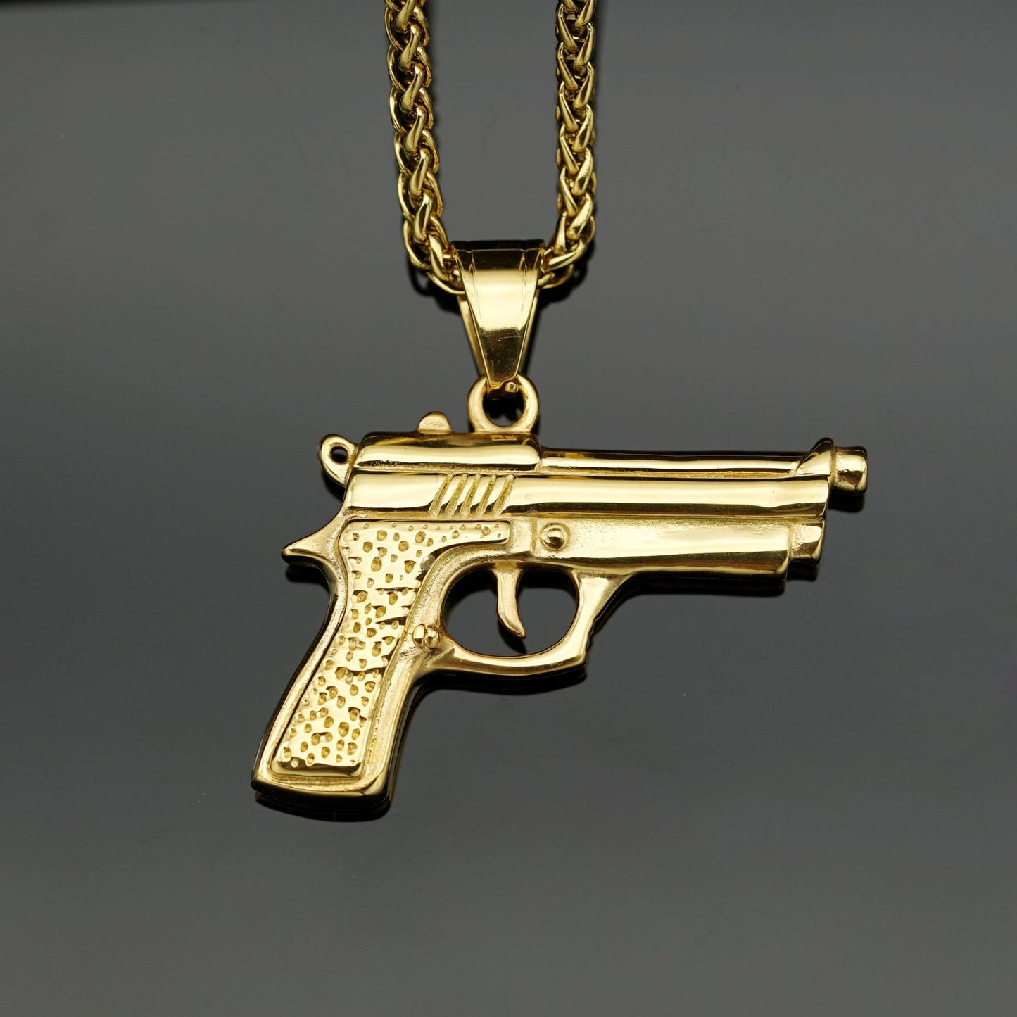 Steel Pendant - Statement Hip Hop Punk Style By Planderful Everyday Genie Collection